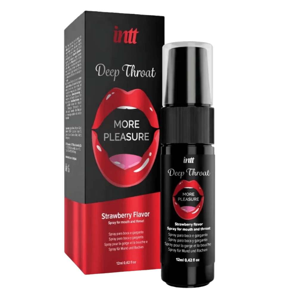 Intt - Deep Throat More Pleasure 12ml Strawberry - Outlet Sexleksaker