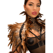 Feather Shoulder Wrap-Kinky Diva-