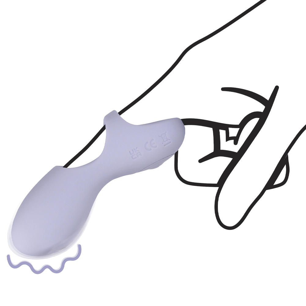 Loveline - Silicone Finger Vibrator Lavender - Outlet Sexleksaker