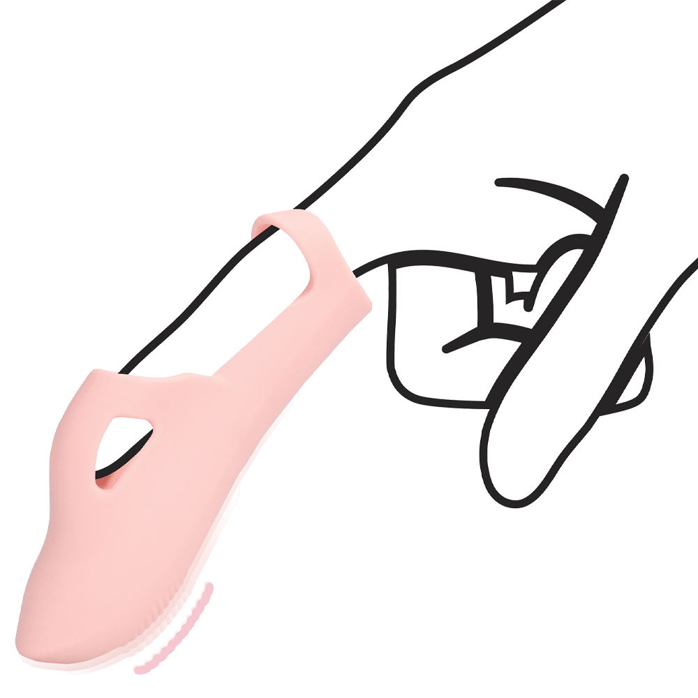 Loveline - Silicone Finger Vibrator Touch of Pink - Outlet Sexleksaker