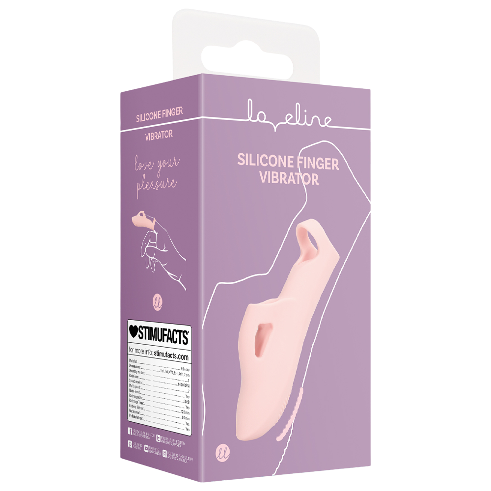 Loveline - Silicone Finger Vibrator Touch of Pink