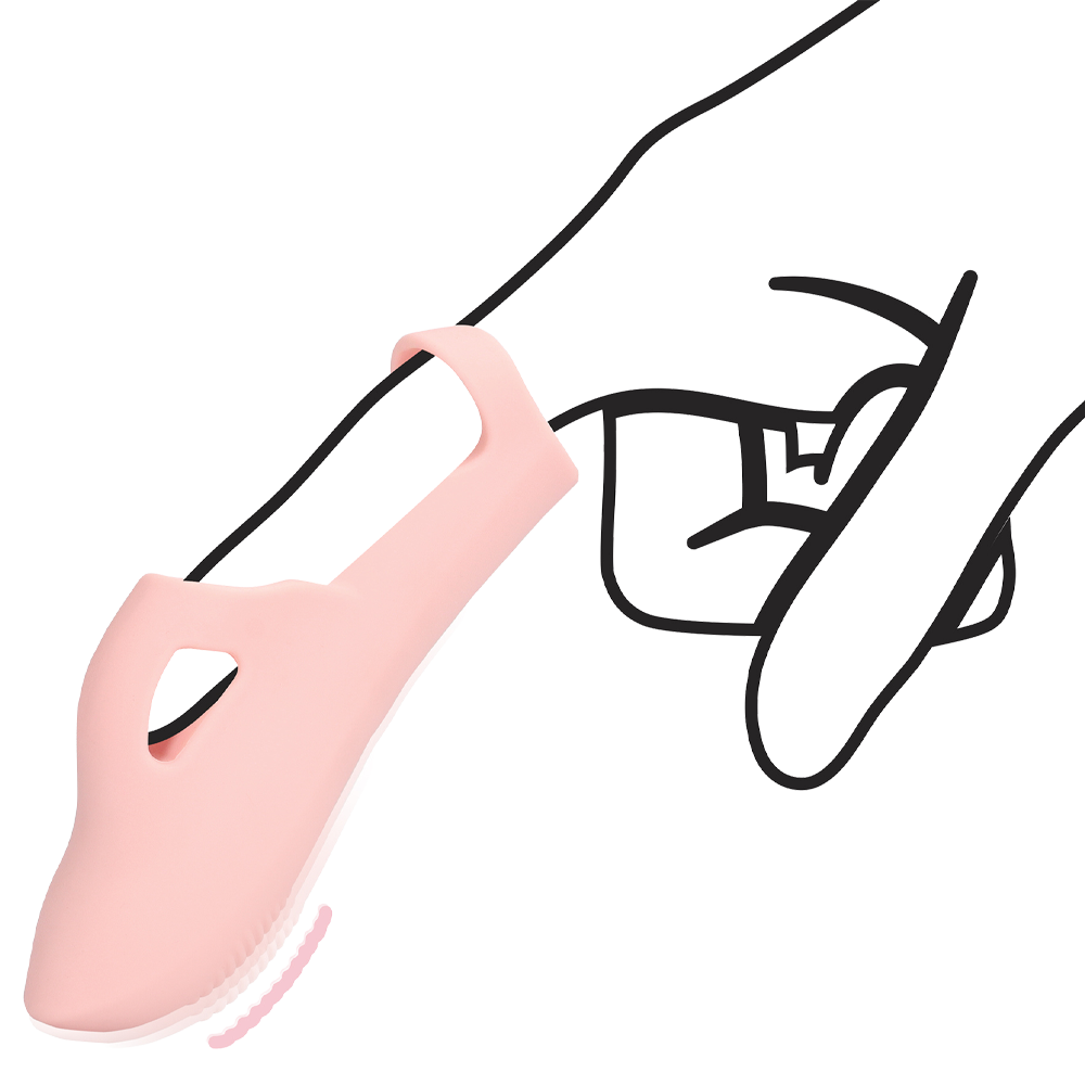 Loveline - Silicone Finger Vibrator Touch of Pink