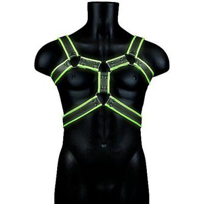 Glow in the Dark - Bonded Leather Body Harness-Ouch!-