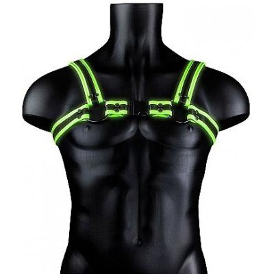 Glow in the Dark - Bonded Leather Buckle Harness-Ouch!-