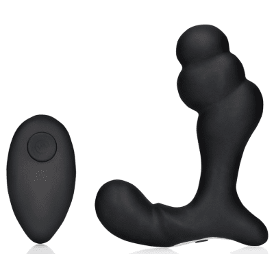 Stacked Vibrating Prostate Massager with Remote Control-Ouch!-