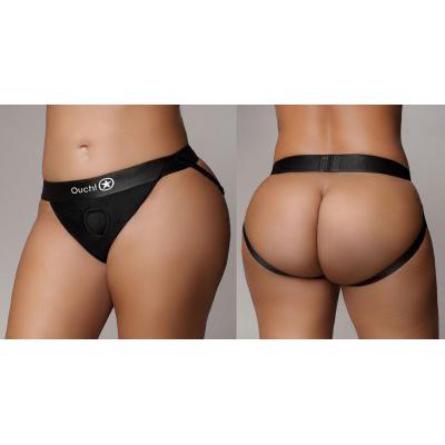 Vibrating Strap-on - Panty Harness with Open Back-Ouch!-