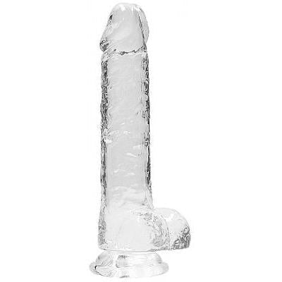 Crystal Clear Dildo 8"-RealRock-