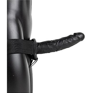 Vibrating Hollow Strap-on 8"-RealRock-