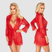 Sensual Red Kimono - Outlet Sexleksaker