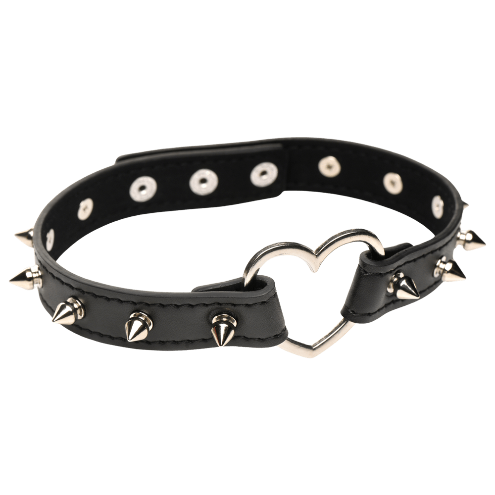 XR Brands - Master Series Spiked Heart Choker - Outlet Sexleksaker