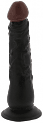 NMC Dolie realistisk sugkopp dildo löskuk ådrig hård svart mörk hudfärg billig prissänkt prisnedsatt prisvärd rabatterad sänkt r