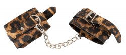 NMC Fancy Wrist Cuffs Leopard Frenzy snygga coola bekväma handklovar bojor fängsel med leopard mönster billig prissänkt prisneds