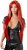 Cottelli Accessories Red Wig snygg sexig polyester lång röd peruk rakt hår billig prissänkt prisnedsatt prisvärd rabatterad sänk