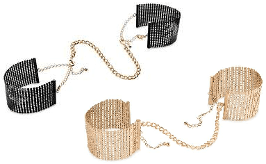 Bijoux Indiscrets Désir Métallique Metallic Mesh Handcuffs exklusiva lyxiga vackra armband handklovar handfängsel accessoar bill