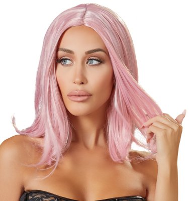 Cottelli Accessories Pink Wig snygg sexig förförisk polyester ljus rosa peruk billig prissänkt prisnedsatt prisvärd rabatterad s