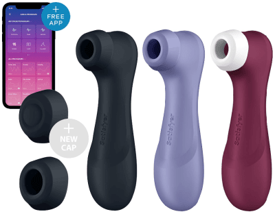 Satisfyer Pro 2 Generation 3 + Bluetooth uppladdningsbar vattentät lufttryck stimulator klitoris vibrator app mobil styrd billig