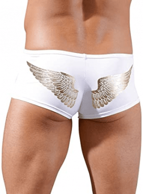 Svenjoyment Underwear vita kalsonger dragkedja fram sexiga snygga fräcka guldiga billig prissänkt prisnedsatt prisvärd rabattera