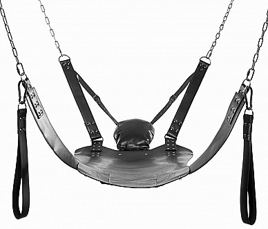 XR Brands Extreme Sling bondage BDSM sex knull gunga i läder billig prissänkt prisnedsatt prisvärd rabatterad sänkt reducerat pr